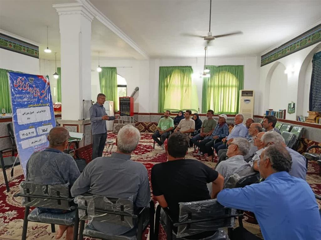 كارگاه آموزشی اصول به‌زراعی برنج در مزرعه الگویی شهرستان آمل برگزار شد